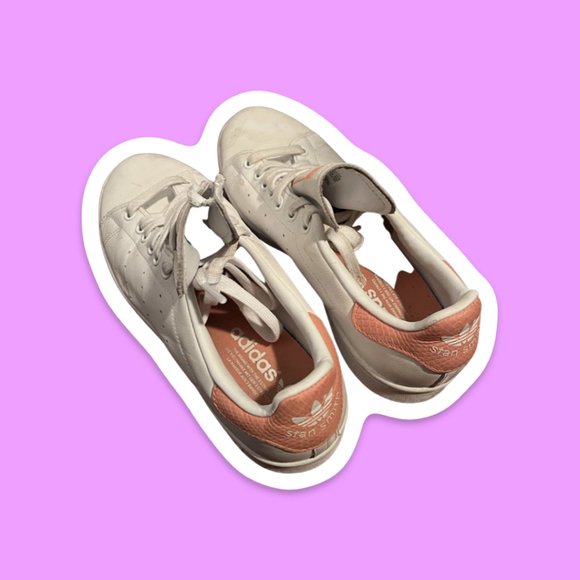 ADIDAS ORANGE + WHITE SAM SMITH CLASSIC SNEAKER SHOES - WOMENS 8.5 - Picture 7 of 7